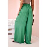 Kesi Włoski Women's wide trousers with elastic waistband green | Shoptok.si