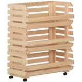 Kolica za povrće 77 x 30 x 80 cm od masivne borovine Cene