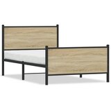 Metalni okvir kreveta bez madraca boja hrasta sonome 107x203 cm | shoptok.hr