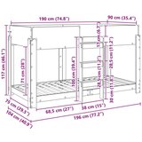  Postelja na vzkraj za otroke Dimljeni oreh 100 x 190 cm, (5000141988) | Shoptok.si