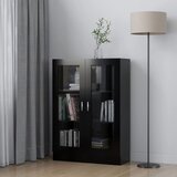 The Living Store Vitrina črna 82,5x30,5x115 cm iverna plošča - Vitrina, (21554937) Cene