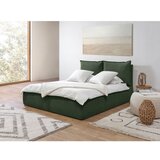 Bobochic Paris Temno zelena oblazinjena zakonska postelja s prostorom za shranjevanje z letvenim dnom 160x200 cm Garance – | Shoptok.si