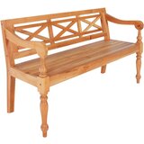 vidaXL Klop Batavia 123 cm trden mahagonij svetlo rjava Cene