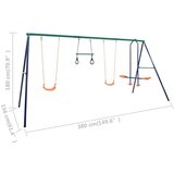  Set ljuljački s gimnastičkim karikama i 4 sjedala čelični | shoptok.hr
