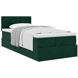  Okvir kreveta s madraca tamnozeleni 100x200cm baršunasti | shoptok.hr