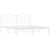  Metalni okvir za krevet s uzglavljem bijeli 180x200 cm | shoptok.hr