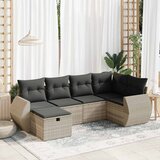 vidaXL 6-dijelni set vrtnih sofa od poliratana s jastucima svjetlosivi | shoptok.hr