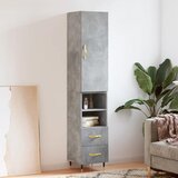 The Living Store Visoka omara betonsko siva 34,5x34x180 cm inženirski les - Visoka Omarica, (21430582) Cene