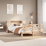  s regalom za knjige bez madraca 135x190 cm od borovine | shoptok.hr