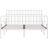  Za krevet s podnicama bijeli metalni 200 x 200 cm | shoptok.hr