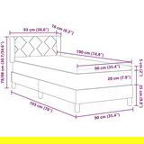 vidaXL Krevet s oprugama s madracem Svjetlosiva 90 x 190 cm tkanina | shoptok.hr