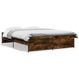  Okvir kreveta boja hrasta 140x200 cm konstruirano drvo i metal | shoptok.hr