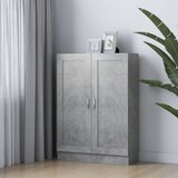 vidaXL Ormarić za knjige siva boja betona 82,5 x 30,5 x 115 cm iverica Cijene