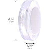 Wagner Eleganten stenski blažilnik za vrata, Ø 38 mm, DE 2 kosa, višina 10 mm, prozorne/bele barve | Shoptok.si