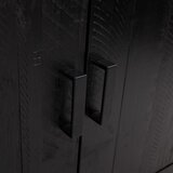  Komoda crna 75 x 35 x 70 cm od masivne borovine | Eponuda.com