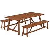 Garden Pleasure Vrtna blagovaonska garnitura od punog bagrema u prirodnoj boji za 4 osobe Sydney - Cijene