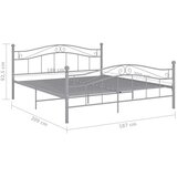  Posteljni okvir siv kovinski 180x200 cm, (20906883) | Shoptok.si
