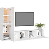  Komplet TV omaric 4-delni bela iverna plošča, (20912480) | Shoptok.si