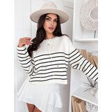 DStreet Sweter damski VELORIA ecru-czarny | shoptok.hr