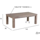 Furnhouse Kavna mizica iz akacijevega lesa Aljaska, 140 x 80 cm | Shoptok.si