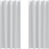  Zavjese sa zavjesama 2 pcs Svijetlo siva 260 x 140 cm Poliester | shoptok.hr