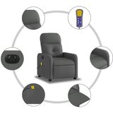  Električni masažni naslonjač od tkanine tamnosivi | shoptok.hr