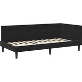  Kutni krevetni okvir s madracem 2 kom. Crna 100 x 200 cm Baršun | shoptok.hr