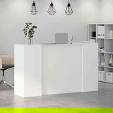vidaXL Sprejemna pisalna miza bela 180x50x103,5 cm iz umetnega lesa | Shoptok.si