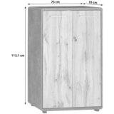 Mömax pisarniška omara fontana Fts02, hrast, temno siva | Shoptok.si