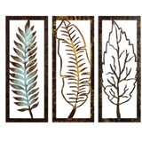 WALLXPERT Set zidnih ukrasa Leaf 35, 55x22x1,5 cm, 1,5 mm, 3 komada, Šareni | Eponuda.ba