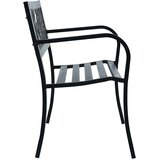  Vrtna klupa 125 cm crna čelična | shoptok.hr