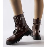 Gemre Brown insulated work boots with pouch Manzoni | Shoptok.si