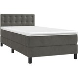  box spring s madracem LED tamnosivi 90x190 cm baršun | shoptok.hr