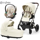 Cybex Gold® otroški voziček 3v1 balios™ s lux seashell beige (taupe frame) + aton™ s2 seashell beige Cene