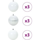  Set Božićnih Ukrasnih Kuglica 9 pcs Bijelo | shoptok.hr