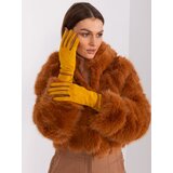 Wool Fashion Italia Gloves-AT-RK-238601.78-dark yellow | Shoptok.si