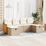 vidaXL 6-dijelni set vrtnih sofa s jastucima bež od poliratana | shoptok.hr