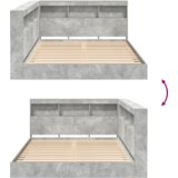  Krevetna polica 2 pcs Beton siva 140 x 200 cm Konstruirano drvo | shoptok.hr