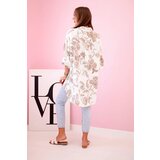 Kesi Włoski Women's patterned shirt with collar and pocket fango | shoptok.hr