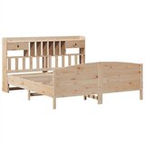 vidaXL Krevet s regalom za knjige bez madraca 180x200 cm od borovine | shoptok.hr