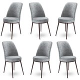 Hanah home Dexa - Grey, Brown GreyBrown Chair Set (6 Pieces) | ePonuda.com