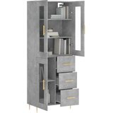  Visoka komoda siva betona 69 5x34x180 cm od konstruiranog drva | shoptok.hr