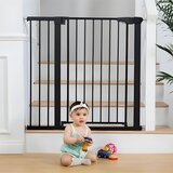 ECO TOYS Zaščitna varnostna pregrada za otroke in živali, nastavljiva širina 74-132cm, montaža brez vrtanja, črna, (5000289784) | Shoptok.si