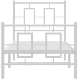  Metalni okvir kreveta uzglavlje i podnožje bijeli 75x190 cm | Eponuda.ba