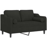 vidaXL Dvosjed s ukrasnim jastucima crni 120 cm od tkanine | shoptok.hr