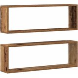 Police na zidu s policom Zidne 2 pcs Staro drvo 80 x 15 x 26 cm | Eponuda.ba