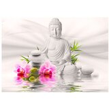  Samoljepljiva foto tapeta - Buddha and Orchids 245x175 | shoptok.hr