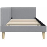  Kutni okvir kreveta s uzglavljem Svijetlo siva 80 cm x 200 cm | shoptok.hr