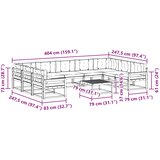  Set vanjskih sofa s jastukom 10 pcs Bijela i svjetlosiva | Eponuda.ba