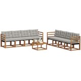  Set vanjskih sofa 9 kom. Prirodna i svijetlo siva | shoptok.hr